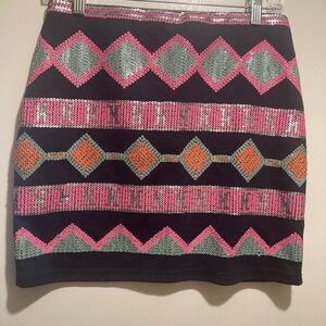 Blue Rain Sequin Skirt